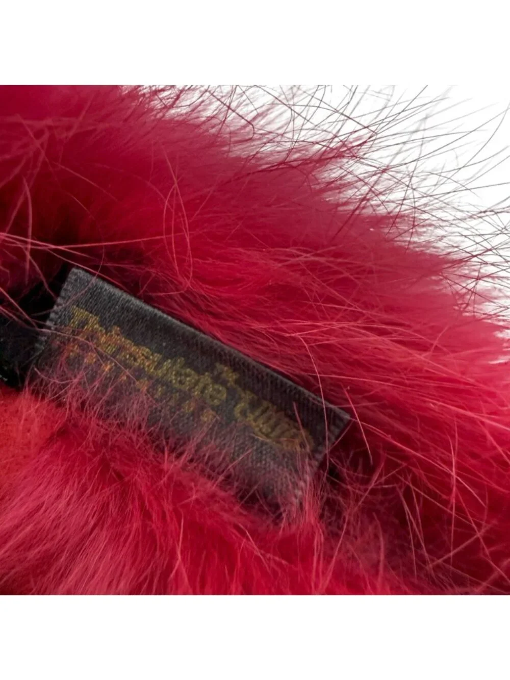 Wilsons Red Leather Gloves Womens Large Real Rabbit Fur Cuff Thinsulate